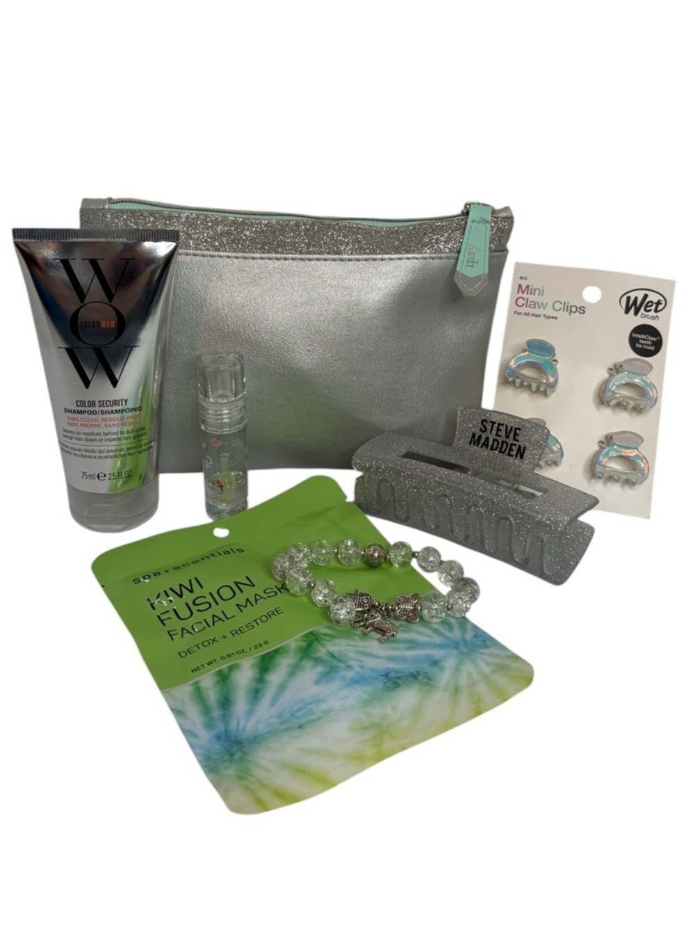 Ipsy Essentials 7 piece Beauty Bundle Kiwi Fusion Facial Mask with Steve Madden